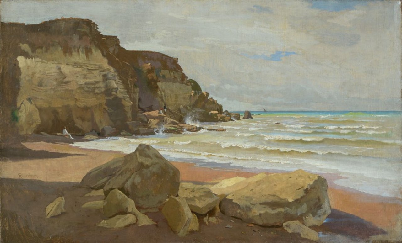 Anselm Feuerbach, Meeresküste von Porto d'Anzio, 1866, Gemälde, Öl auf Leinwand