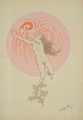 Fidus, Walzer III (aus der Mappe „Tänze von Fidus”), 1894/1902, Grafik, mehrfarbige Lithografie