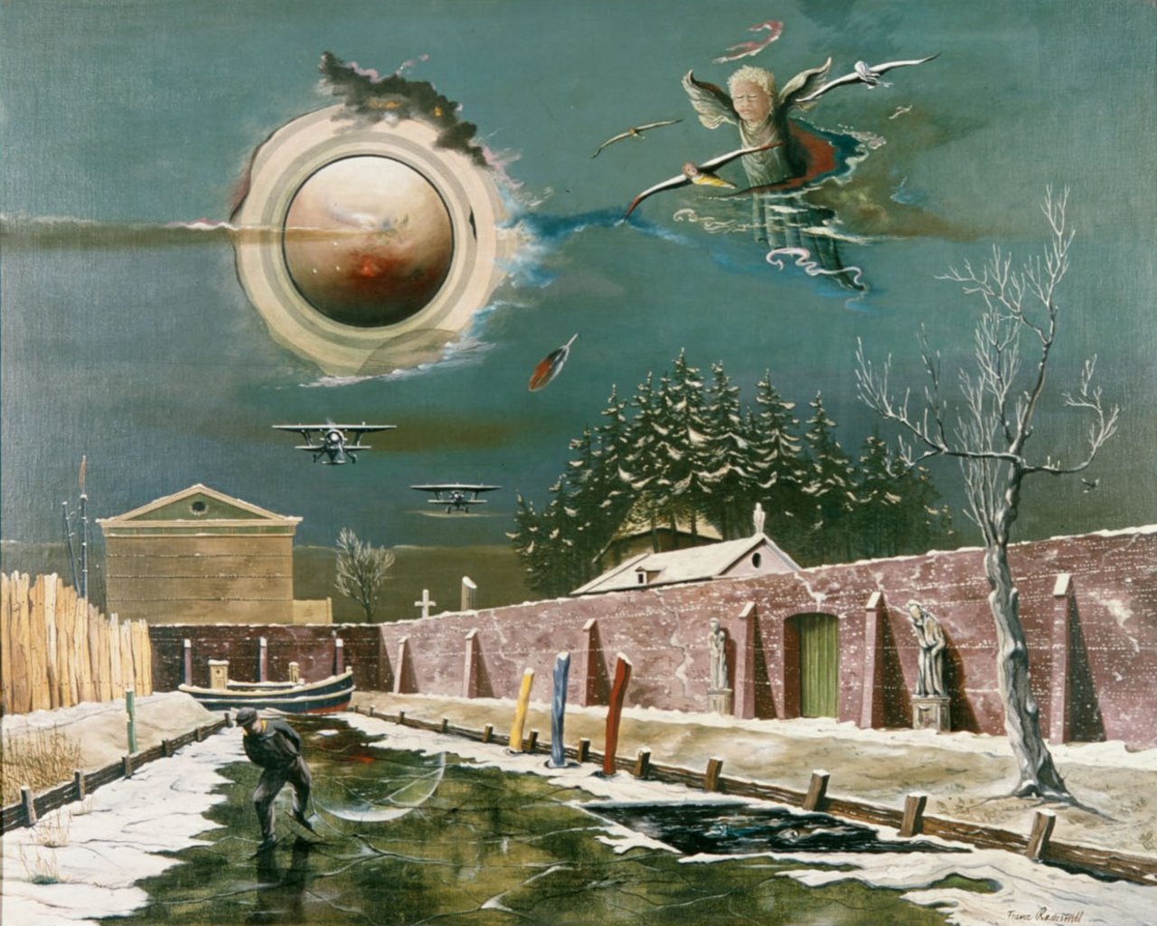 Franz Radziwill, Die Schönheit des Alleinseins, 1948, Gemälde, Öl auf Leinwand auf Holz