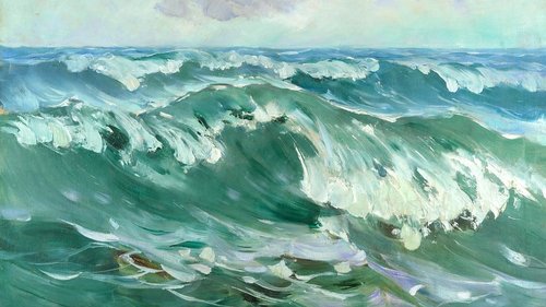 Karl Hagemeister, Die Welle, 1914, Gemälde, Öl auf Leinwand