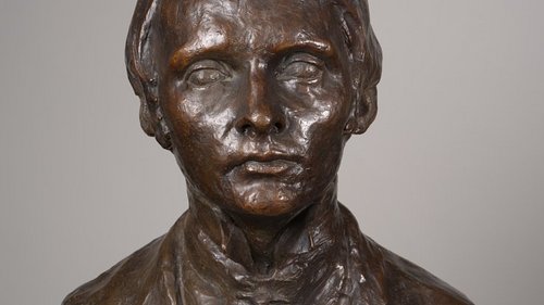 Clara Rilke-Westhoff, Portrait des Malers Heinrich Vogeler, 1901/02, Bronze