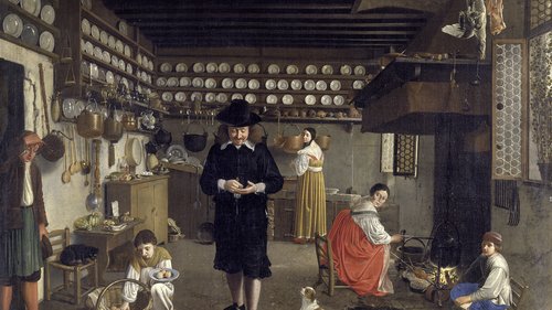 Wolfgang Heimbach, Kücheninterieur, 1648, Gemälde, Öl auf Leinwand