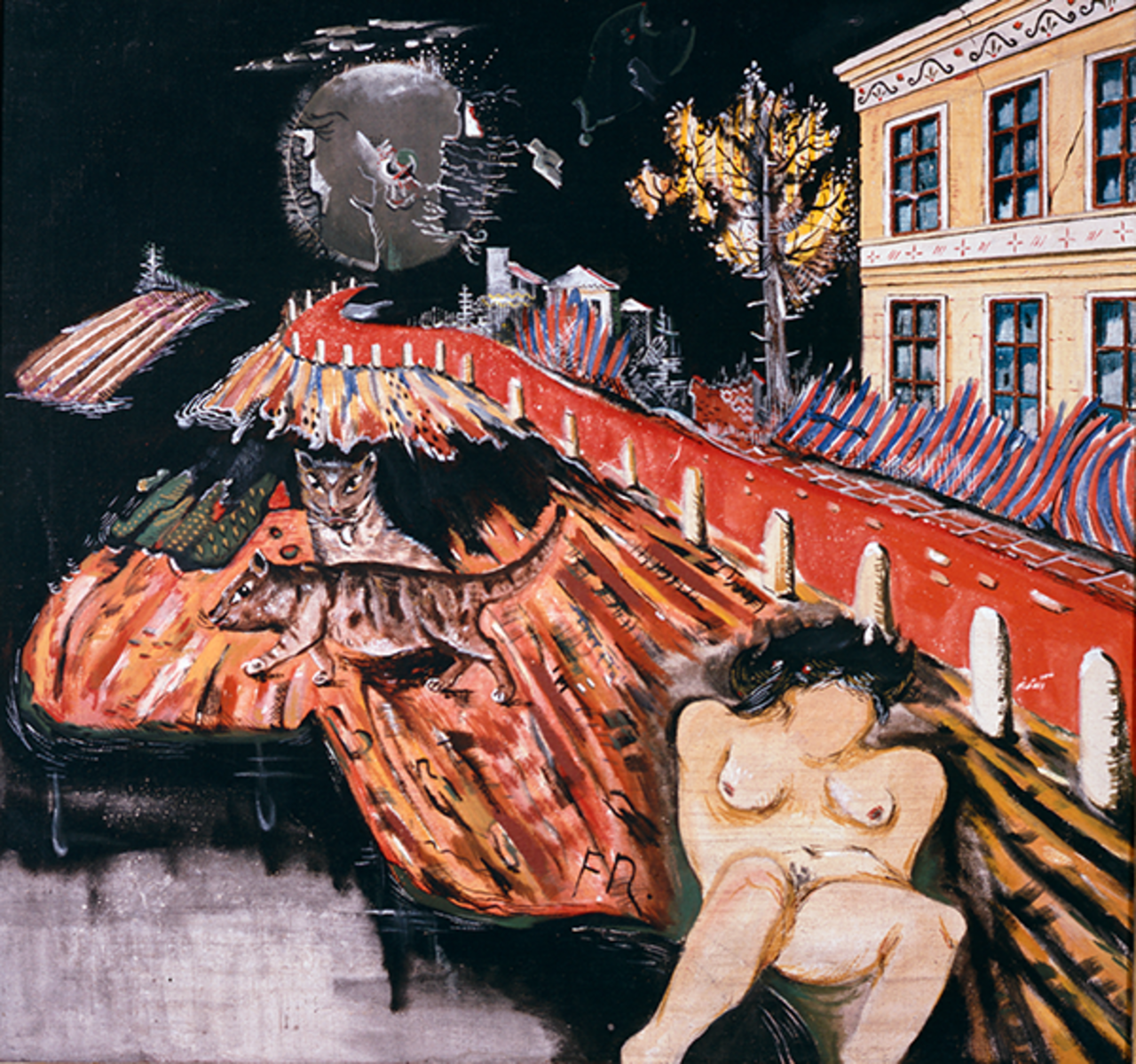 Franz Radziwill, Die neue Straße, 1921/22 (mit Übermalungen und Ergänzungen der 1960er Jahre), Gemälde, Öl auf Leinwand 