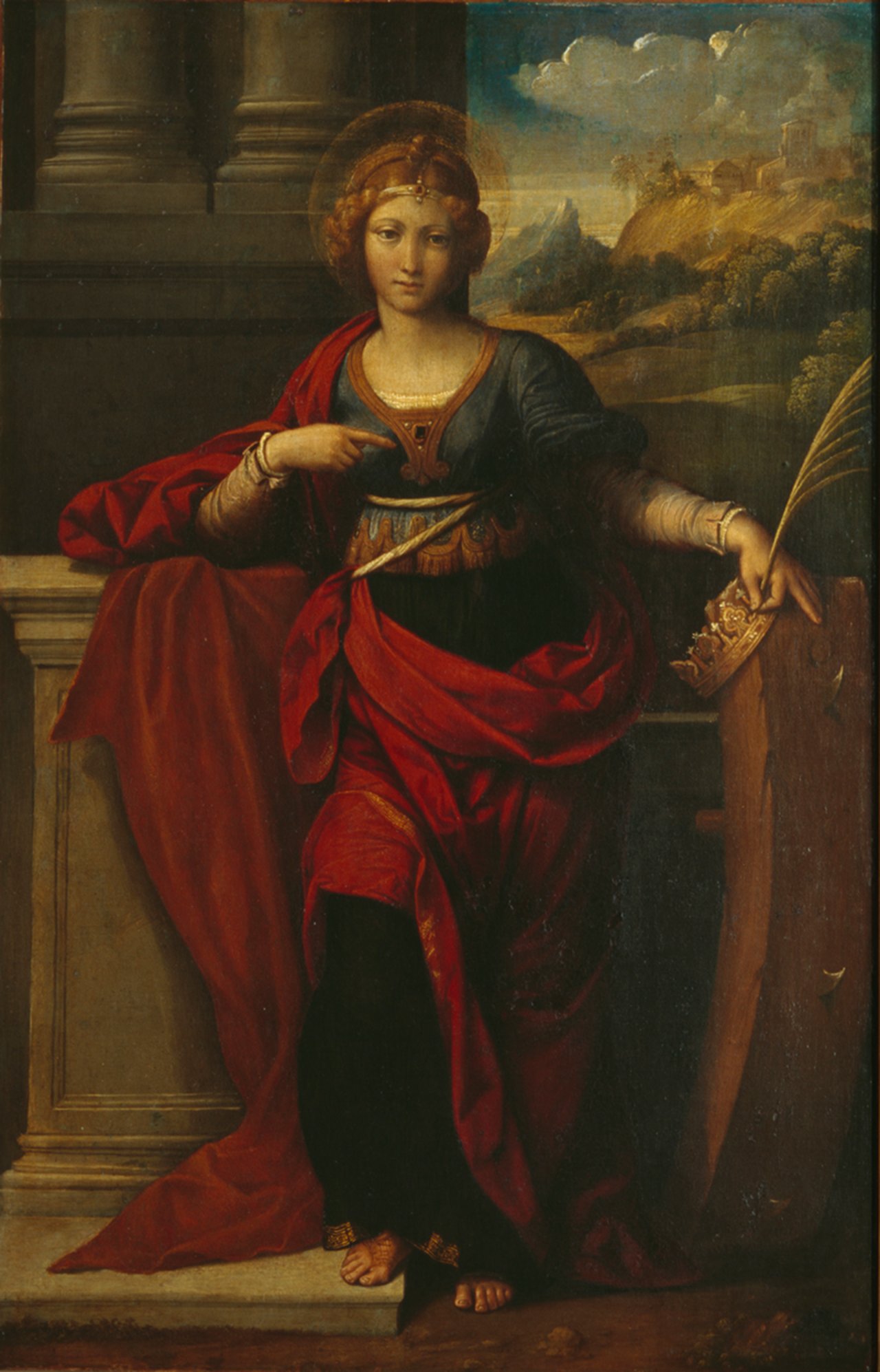 Benvenuto Tisi (genannt Garofalo), Die Heilige Katharina von Alexandria, 1529, Gemälde, Öl auf Leinwand