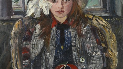 Lovis Corinth, Wilhelmine mit Ball, 1915, Gemälde, Öl auf Leinwand