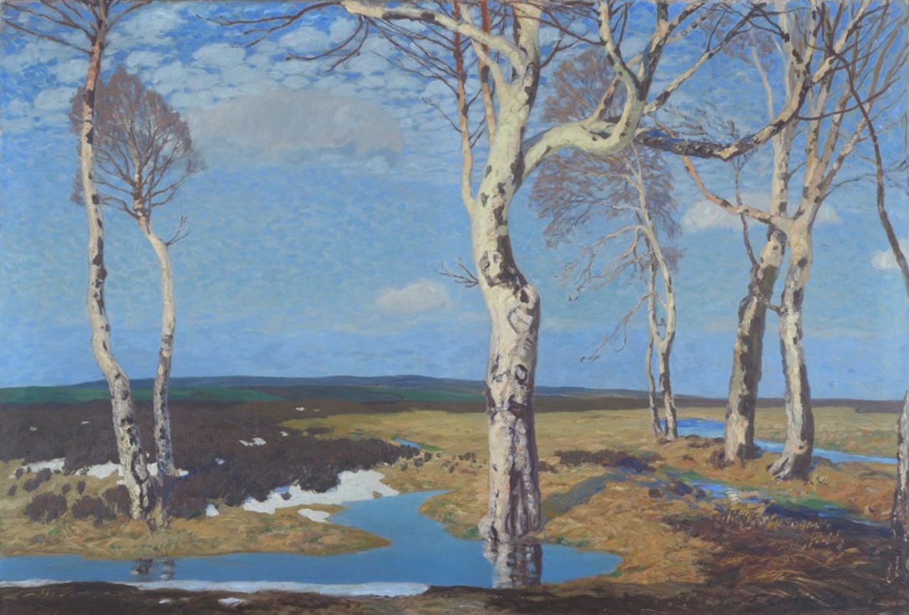 Fritz Overbeck, Im März (Vorfrühling), 1908, Gemälde, Öl auf Leinwand