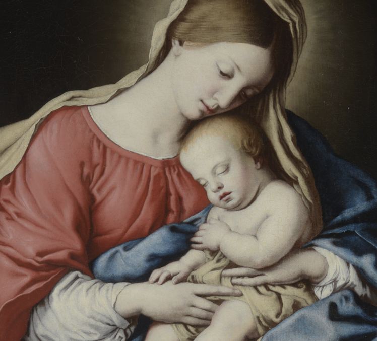 Giovanni Battista  Salvi, Maria mit dem schlafenden Jesuskind, um 1640/50