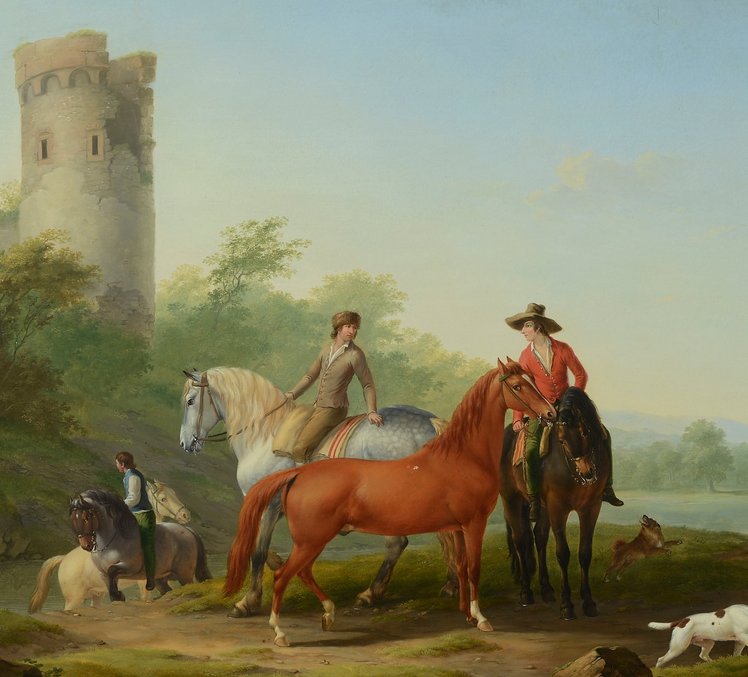 Johann Georg Pforr, Pferde an der Tränke, 1794
