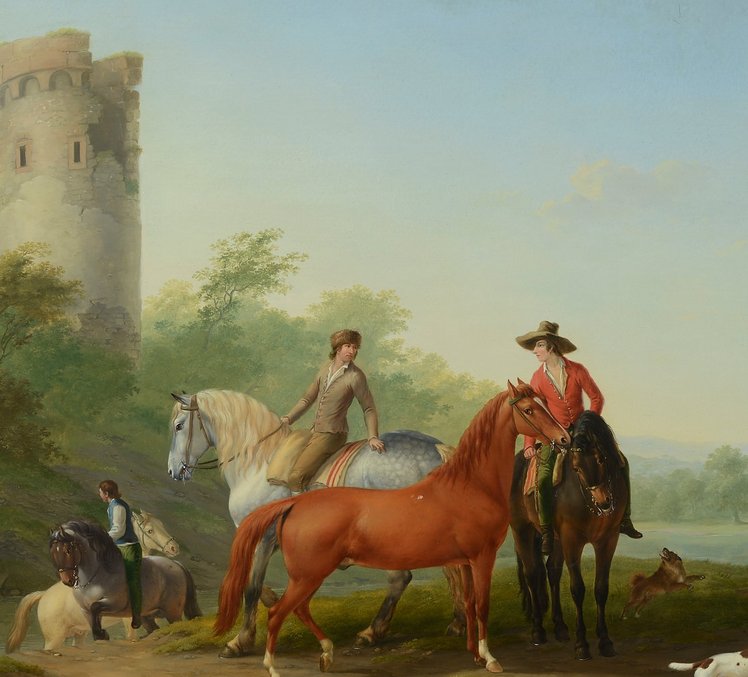 Johann Georg Pforr, Pferde an der Tränke (Ausschnitt), 1794