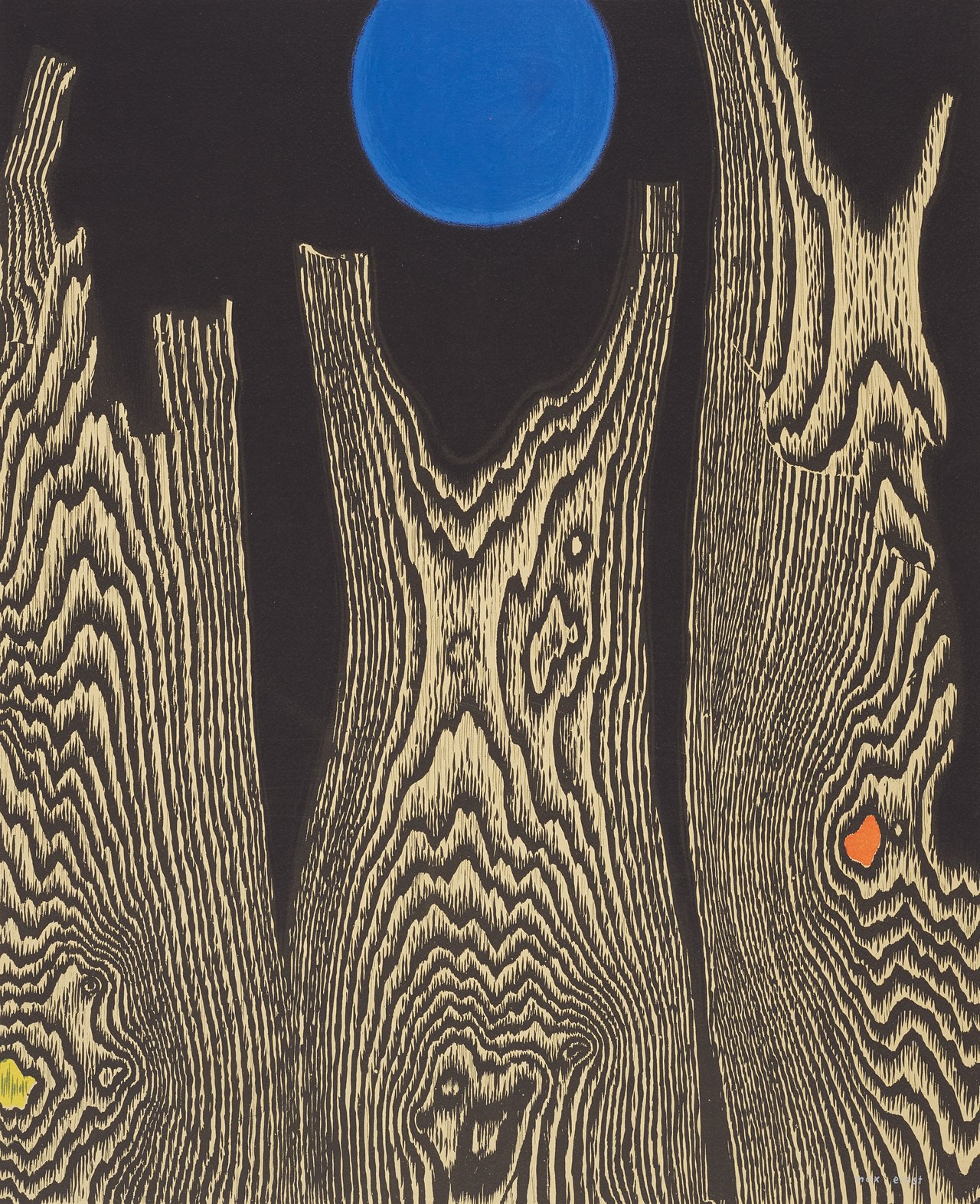Max Ernst, Foret et Soleil (Der Bretterwald), 1956