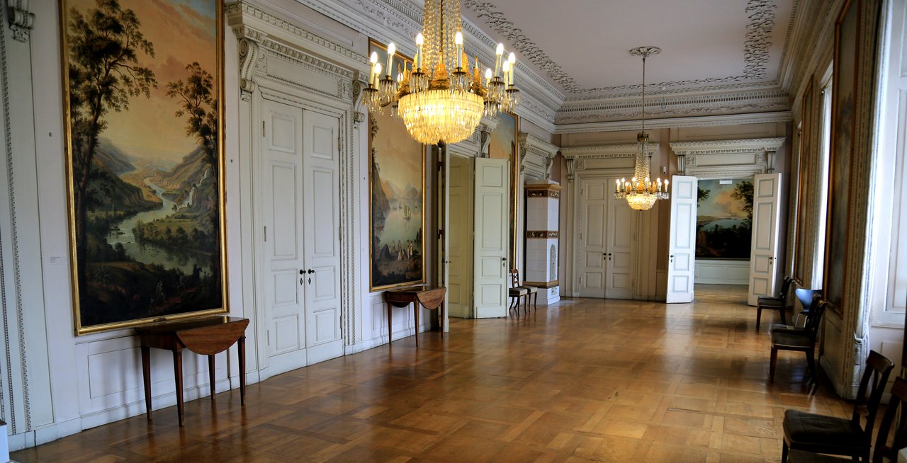 Raumansicht: Stracksaal im Oldenburger Schloss (Blick vom Vestibül)