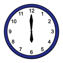 Illustration: Eine Uhr zeigt 18 Uhr.
