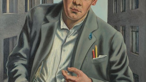Walter Schulz-Matan, Bildnis des Dichters Oskar Maria Graf, 1927, Gemälde, Öl auf Leinwand