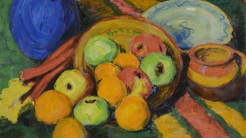 Emma Ritter, Stillleben mit Äpfeln, 1912, Gemälde, Öl auf Leinwand