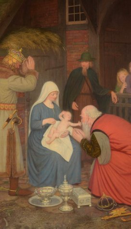 Bernhard Winter, Die heiligen drei Könige im Ammerland, 1920, Gemälde, Öl auf Leinwand