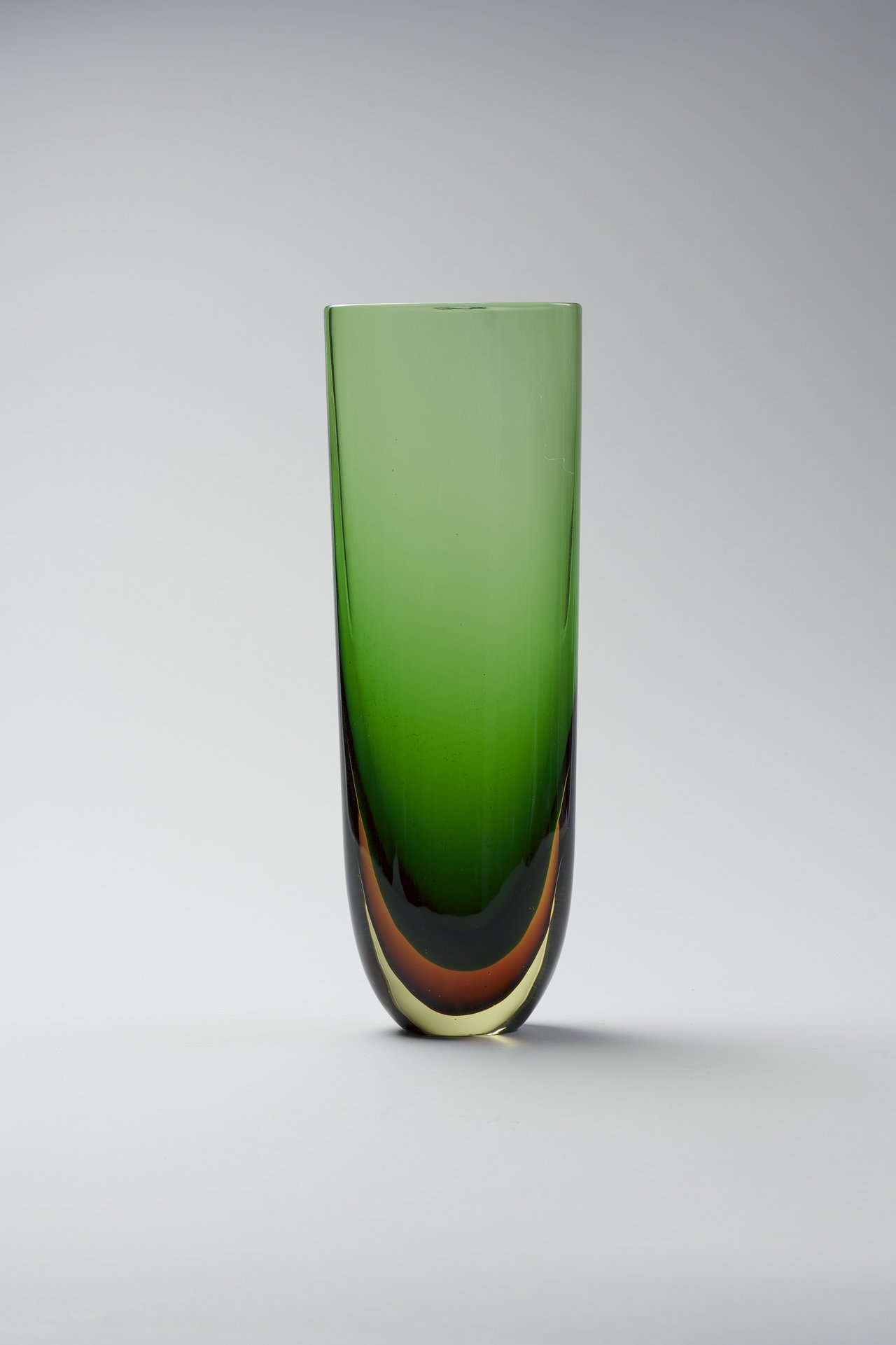 Flavio Poli, Vase, 1960, Material: Glas (grün, gelb, topasfarben)