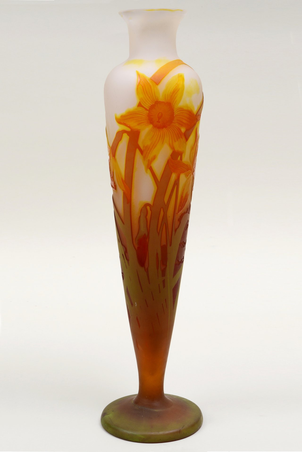 Emile Gallé, Vase, 1900, Material: Glas, mit farbigem Überfang