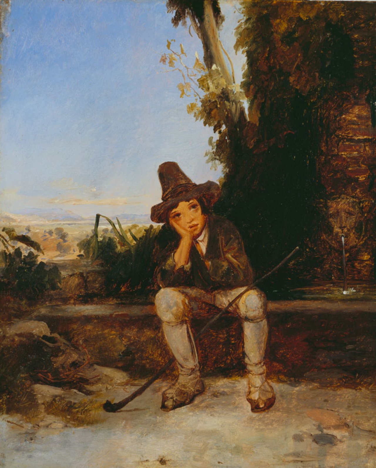 Carl Blechen, Hirtenknabe, um 1832, Gemälde, Öl auf Holz