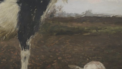 Fritz Mackensen, Ziege und Kaninchen, 1895, Gemälde, Öl auf Leinwand