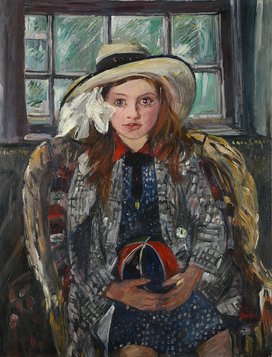 Lovis Corinth, Wilhelmine mit Ball, 1915, Gemälde, Öl auf Leinwand