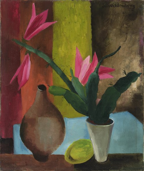 Martel Schwichtenberg, Stillleben mit Kaktus, 1920, Gemälde, Öl auf Leinwand