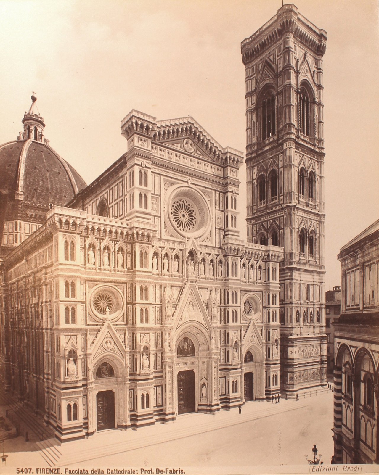 Historisches Foto der frisch umgebauten Kathedrale Santa Maria del Fiore, um 1880, fotografiert von Edizione Brogi.